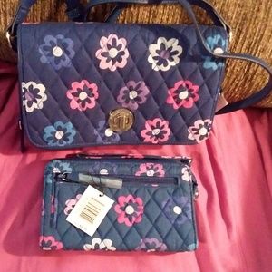 Vera Bradley🌻Crossbody & Wristlet, Ellie Flowers